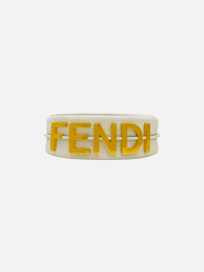 FENDI Fendigraphy White Shoulder Bag