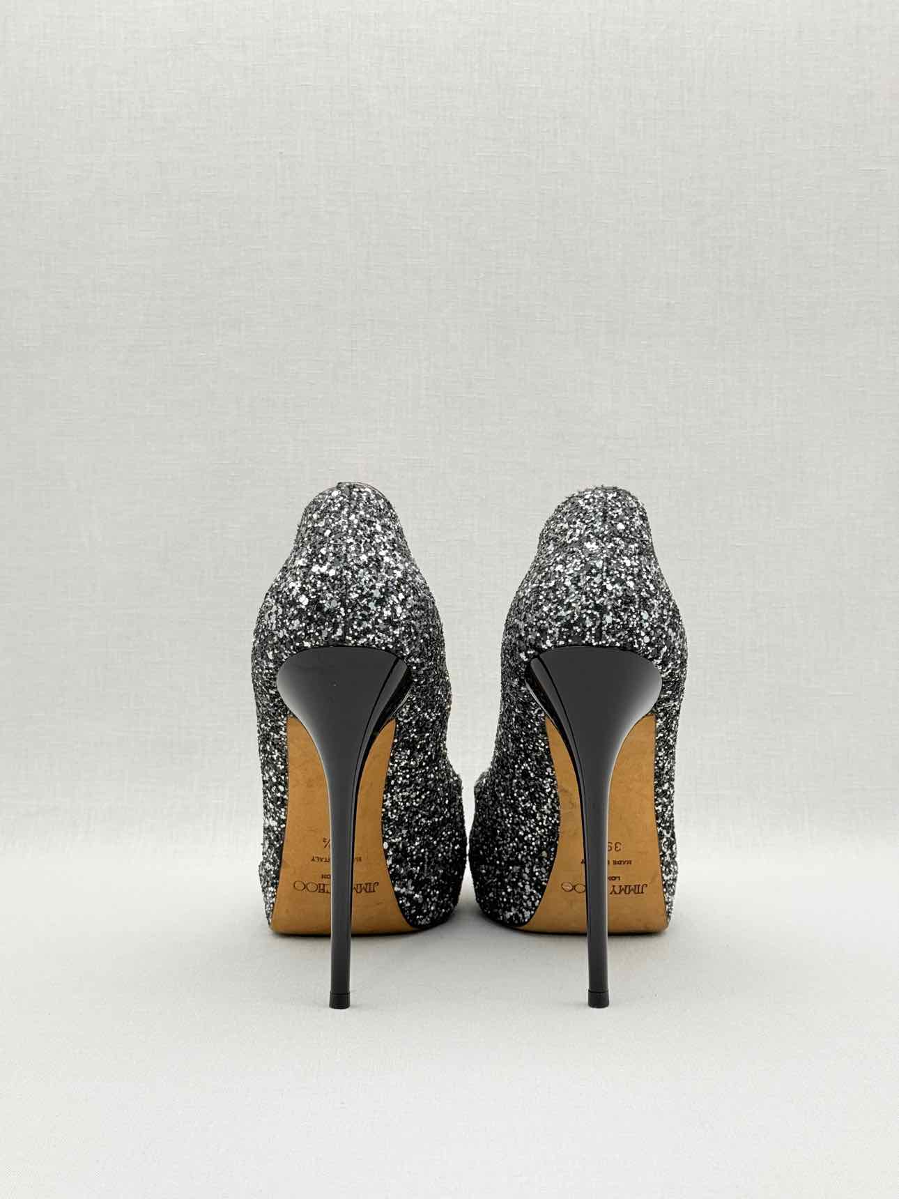 JIMMY CHOO Crown Black & Silver Size EU 39.5 Pumps