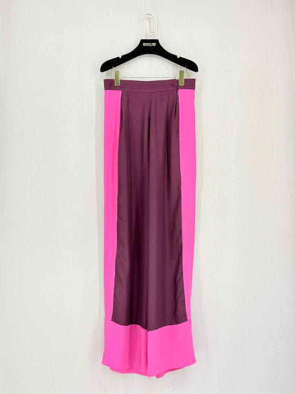 TALLER MARMO Pink & Burgundy Colorblock Size US 6 Pants
