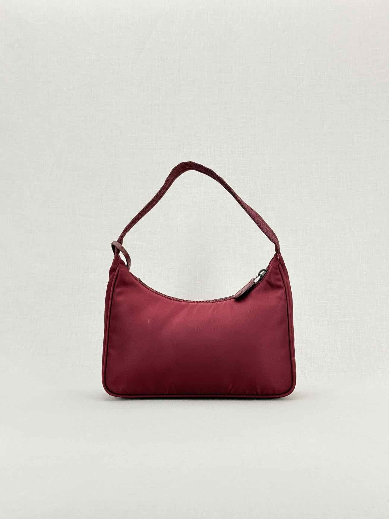 PRADA Re-Edition 2000 Burgundy Shoulder Bag