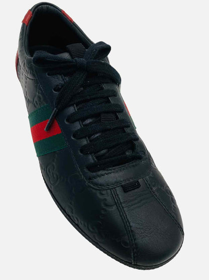 GUCCI Low Top Black Guccissima Sneakers