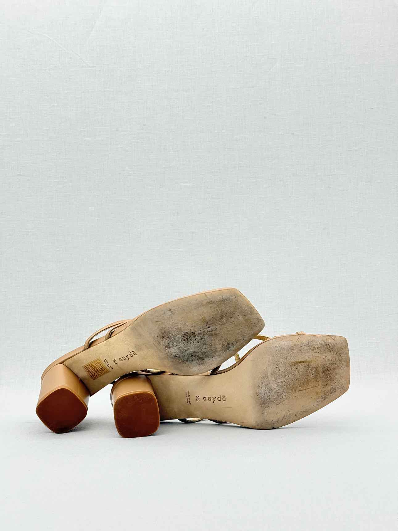AEYDE Anni Beige Size EU 39 Heeled Sandals