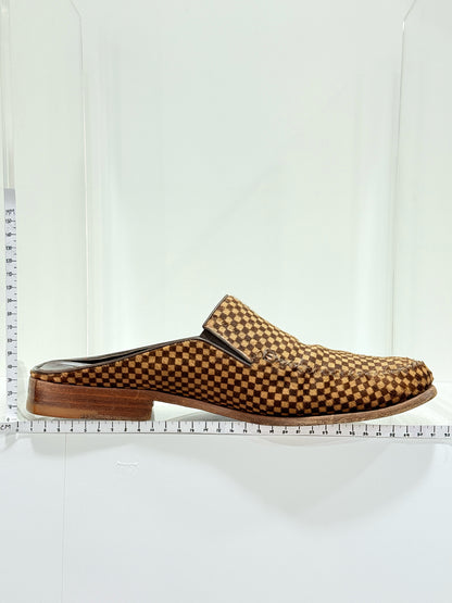 LOUIS VUITTON Brown & Beige Damier Size EU 11.5 Loafers
