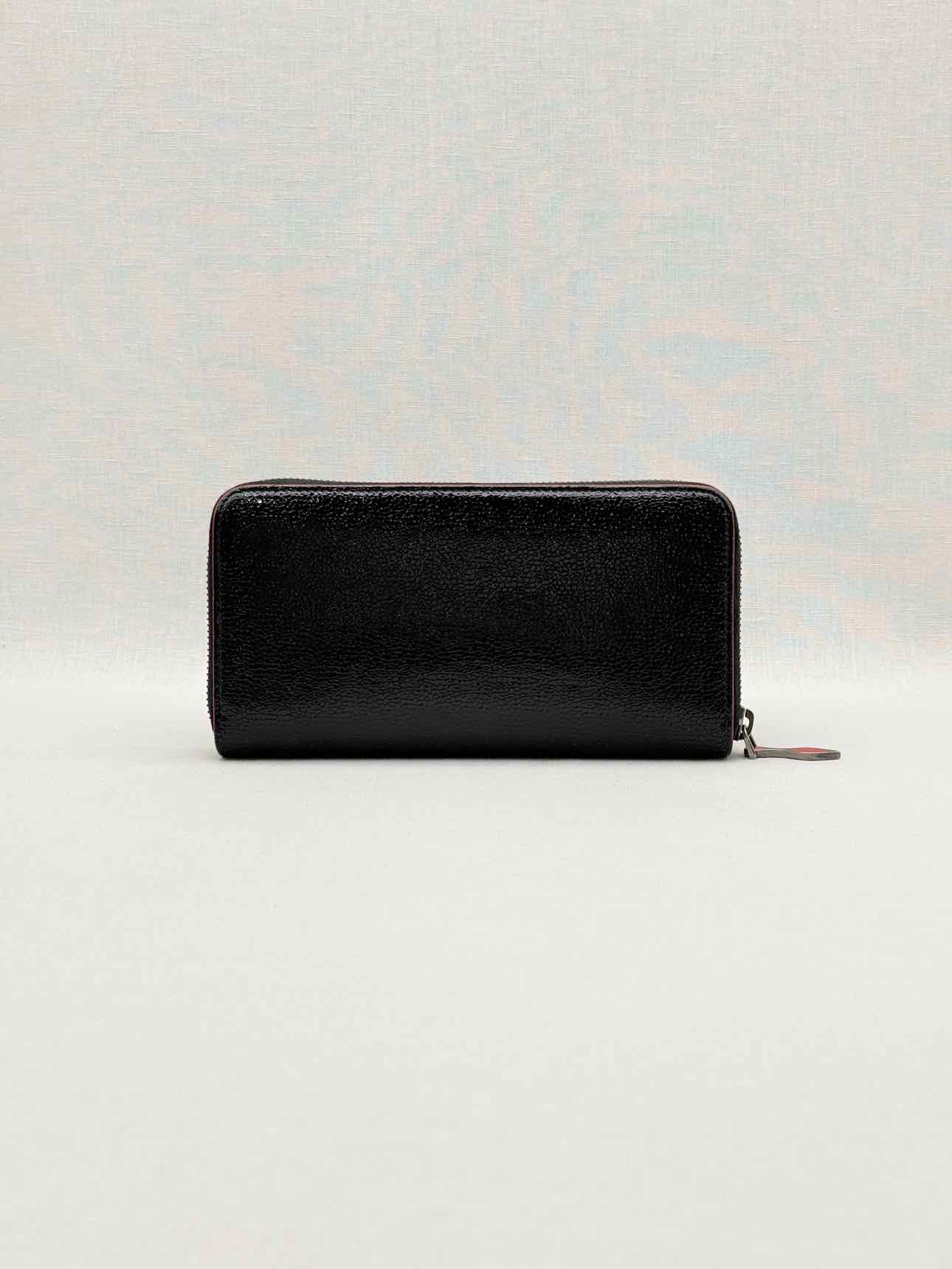 CHRISTIAN LOUBOUTIN Black Pebbled Continental Wallet