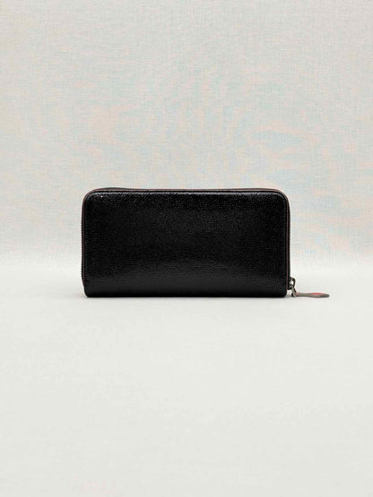 CHRISTIAN LOUBOUTIN Black Pebbled Continental Wallet