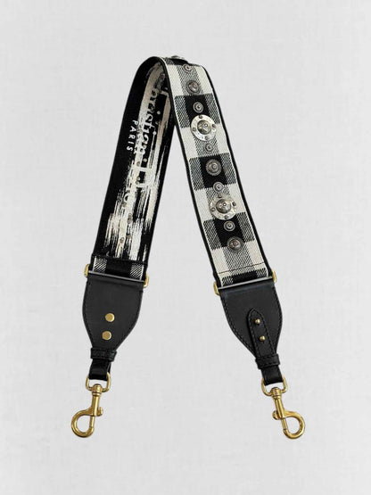 DIOR White Oblique Saddle Bag