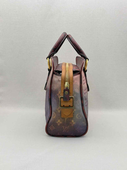 LOUIS VUITTON Brown Multicolor Monogram Top Handle