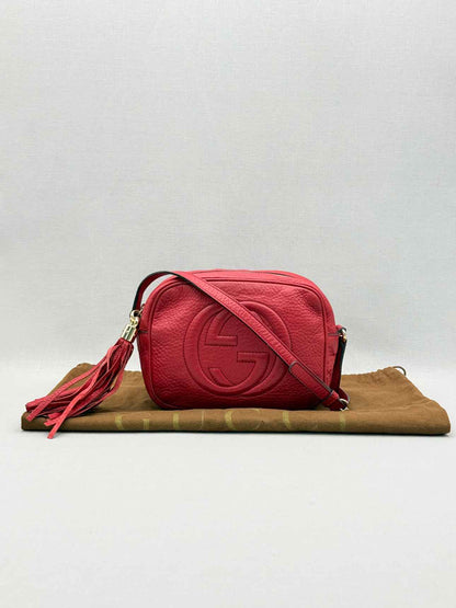 GUCCI Soho Disco Red Embossed Crossbody