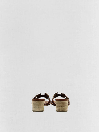 HERMES Oasis Gold Size EU 36 Heeled Sandals