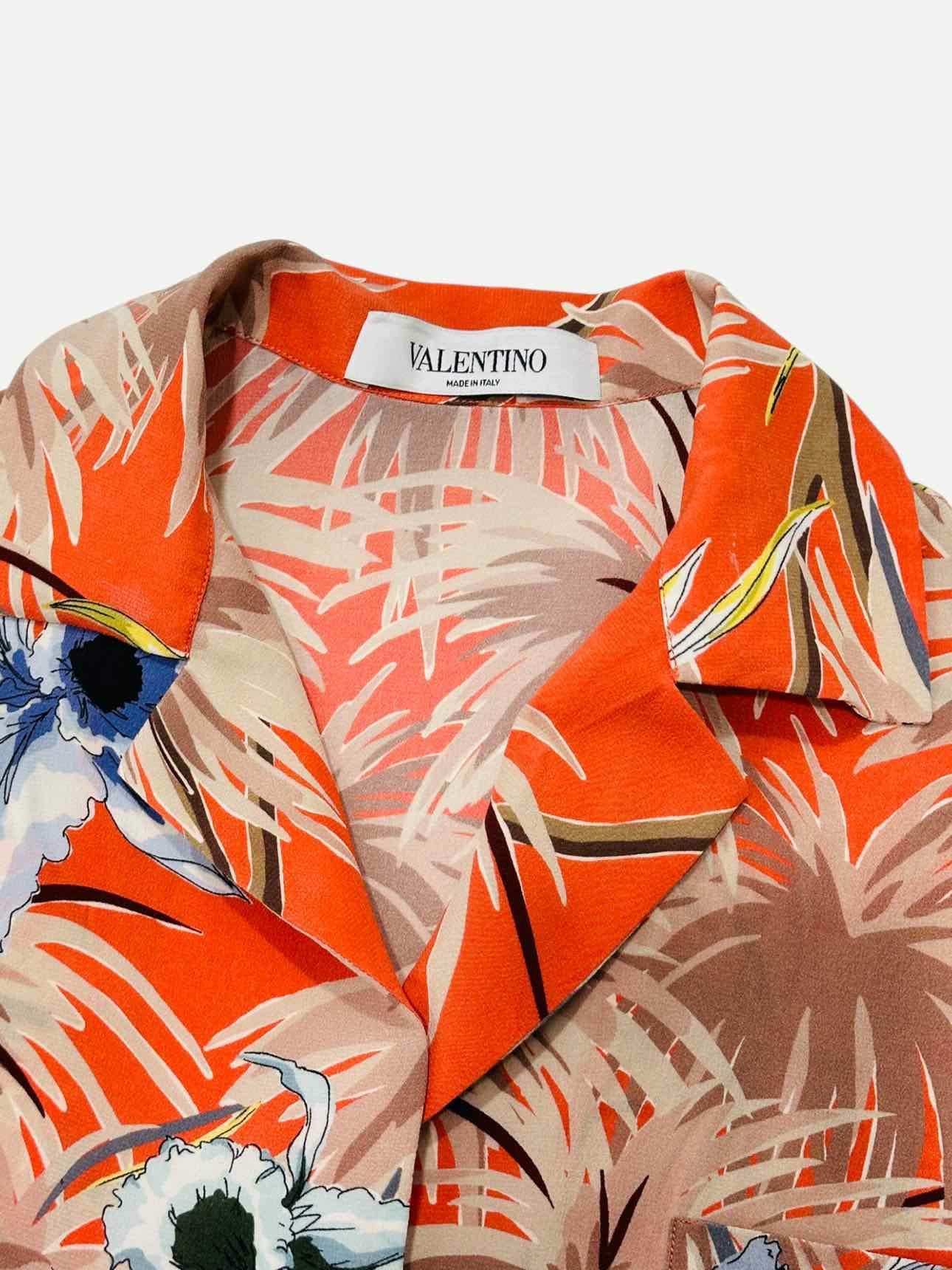 VALENTINO Orange Multicolor Size US 2 Shirt