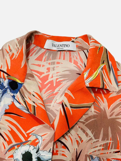 VALENTINO Orange Multicolor Size US 2 Shirt