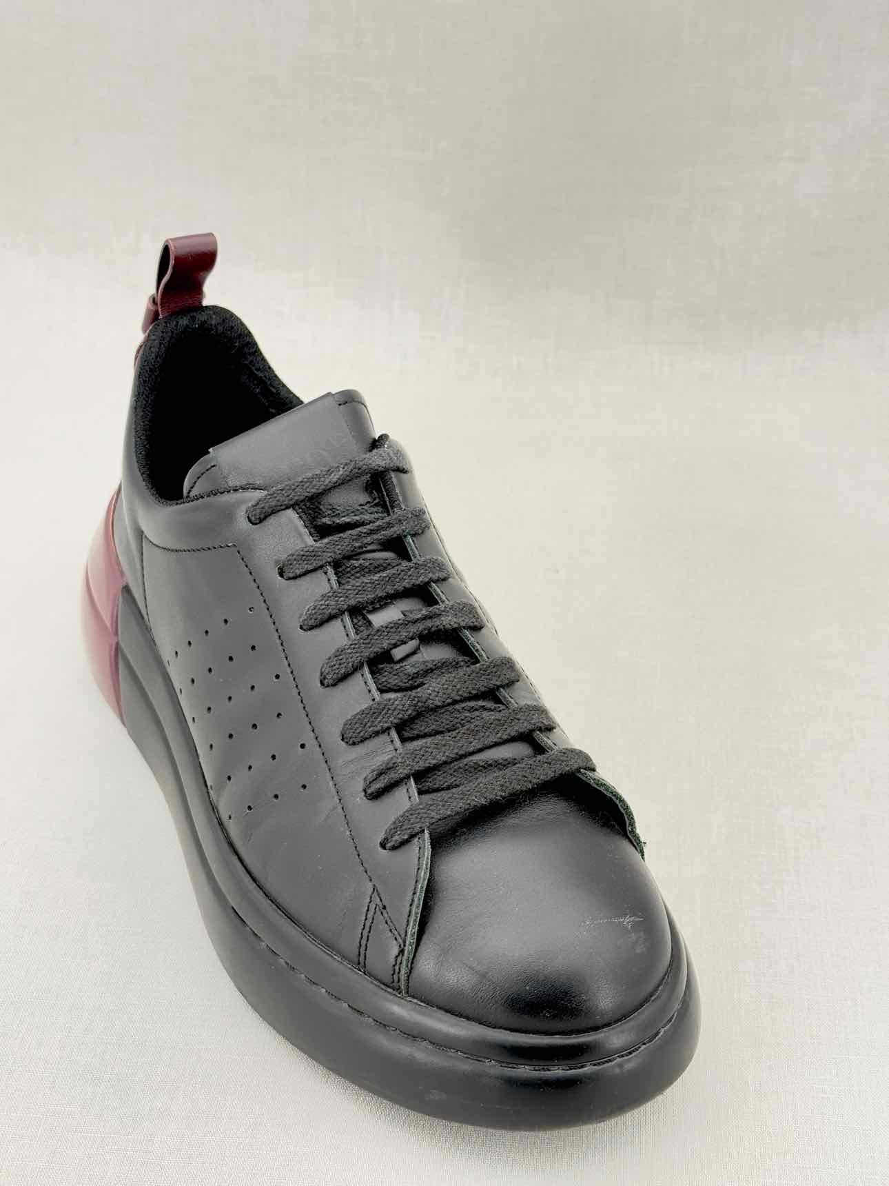 RED VALENTINO Black & Burgundy Size EU 39 Sneakers