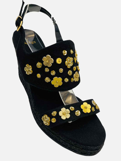 CASTAÑER Espadrille Black Wedges