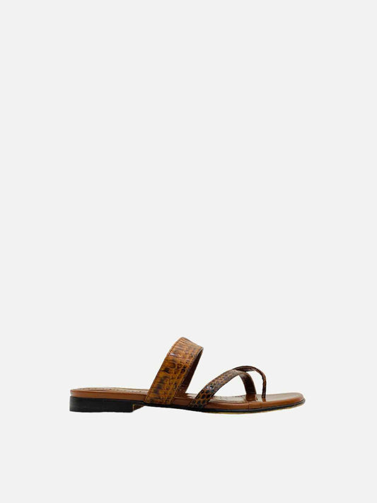 MANOLO BLAHNIK Susa Brown Sandals