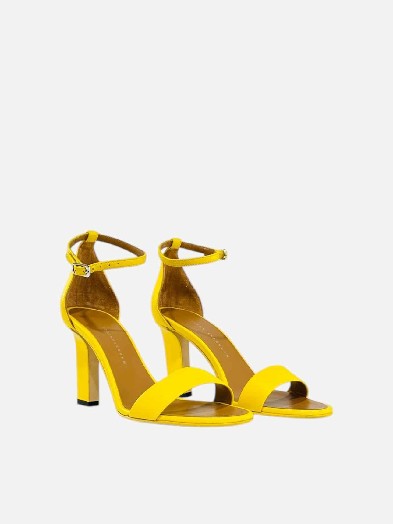 VICTORIA BECKHAM Anna Yellow Heeled Sandals 36