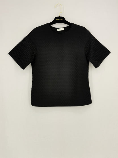 BALENCIAGA Black Embossed Size US 6 Top
