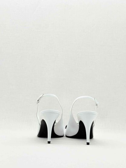 SERGIO ROSSI White & Black Size EU 39 Slingbacks