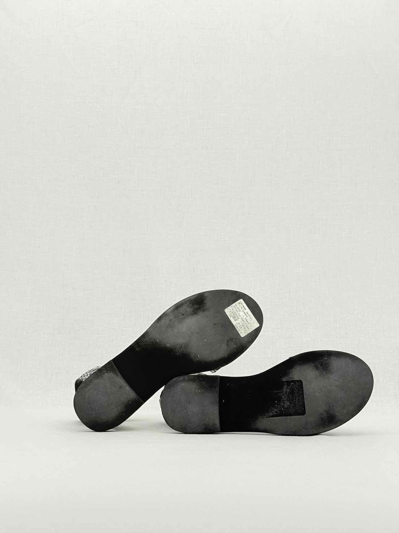 VINCE Black & White Snake Effect Size EU 37 Sandals