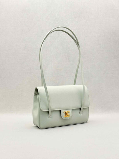 CHANEL Preppy Coco Pastel Green Shoulder Bag