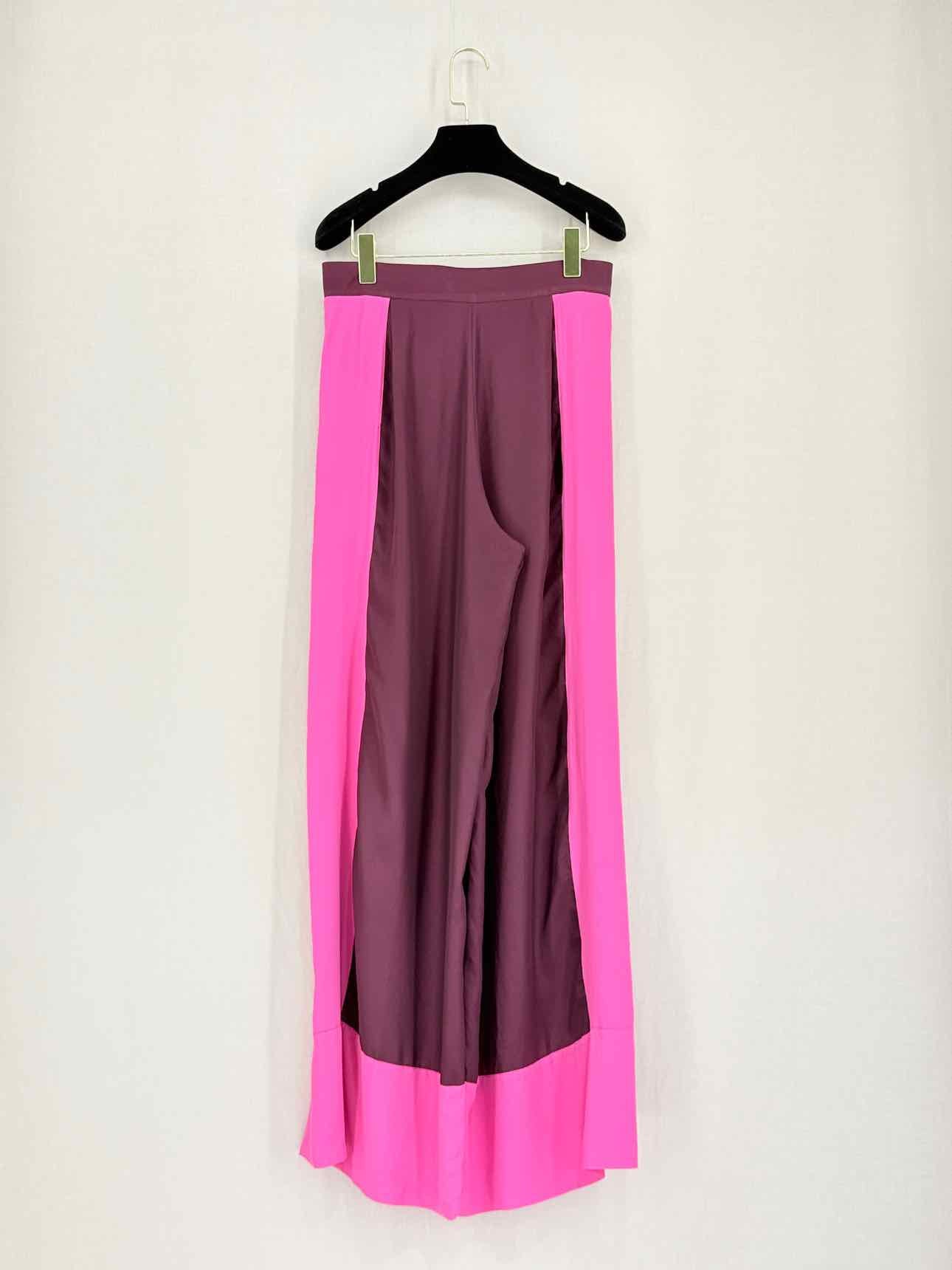 TALLER MARMO Pink & Burgundy Colorblock Size US 6 Pants