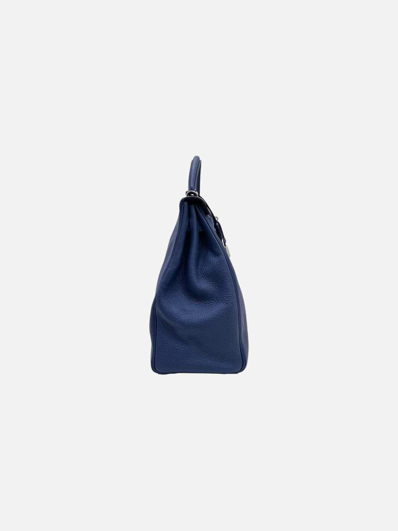 HERMES Kelly Bleu Brighton Versco Evercolor Top Handle