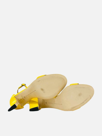 VICTORIA BECKHAM Anna Yellow Heeled Sandals 36