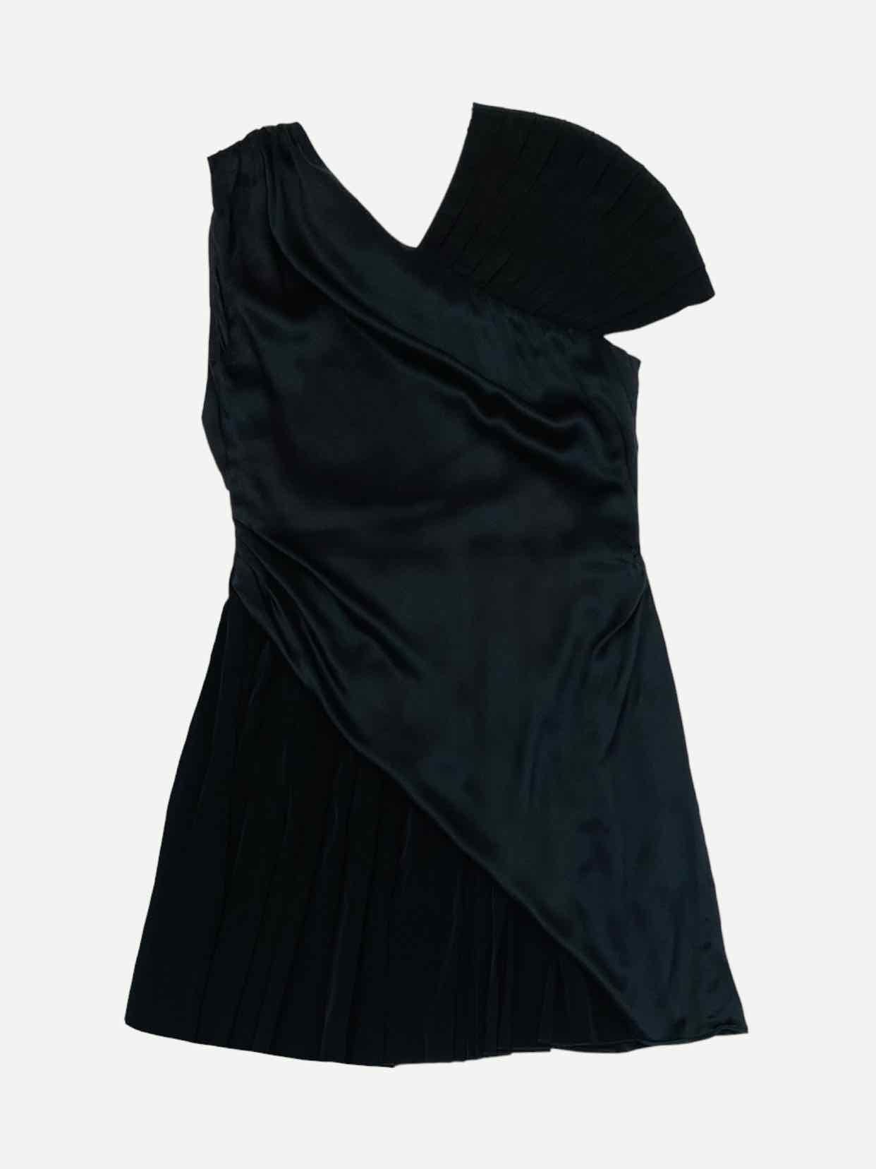 HUGO BOSS Asymmetric Black Mini Dress US4