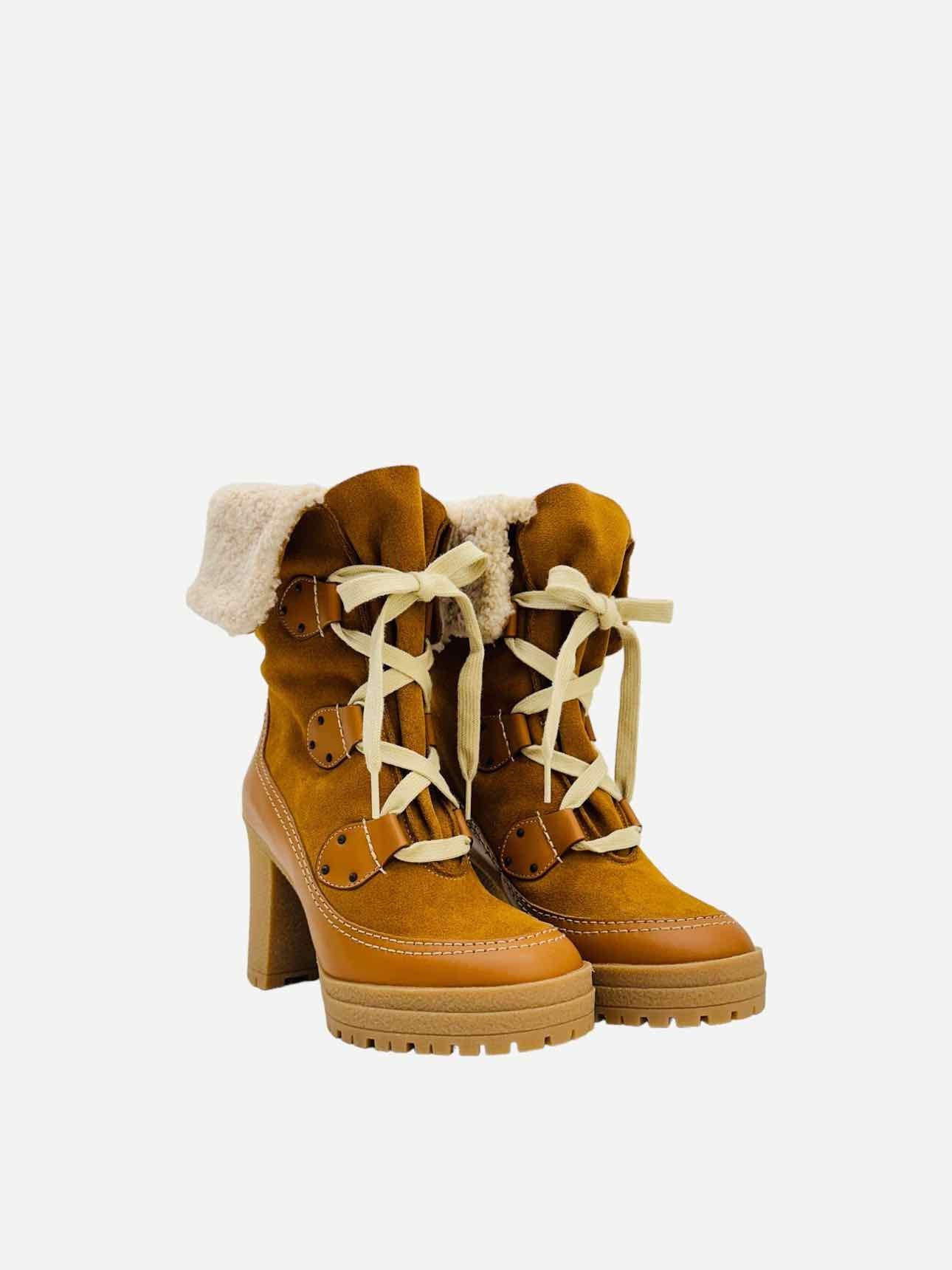 SEE BY CHLOE Verena Tan Ankle Boots 37 Reems Closet
