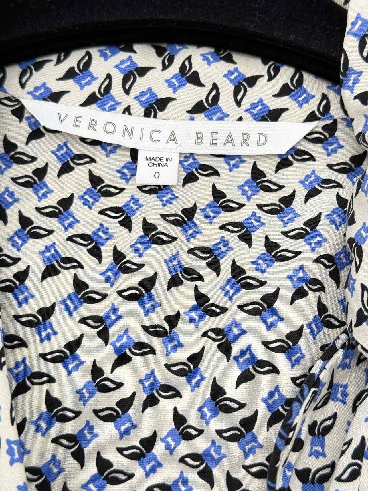 VERONICA BEARD Worth White Multicolor Size US 0 Blouse