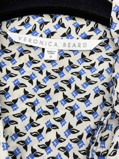 VERONICA BEARD Worth White Multicolor Size US 0 Blouse