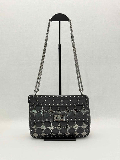 VALENTINO Rockstud Spike Black Shoulder Bag