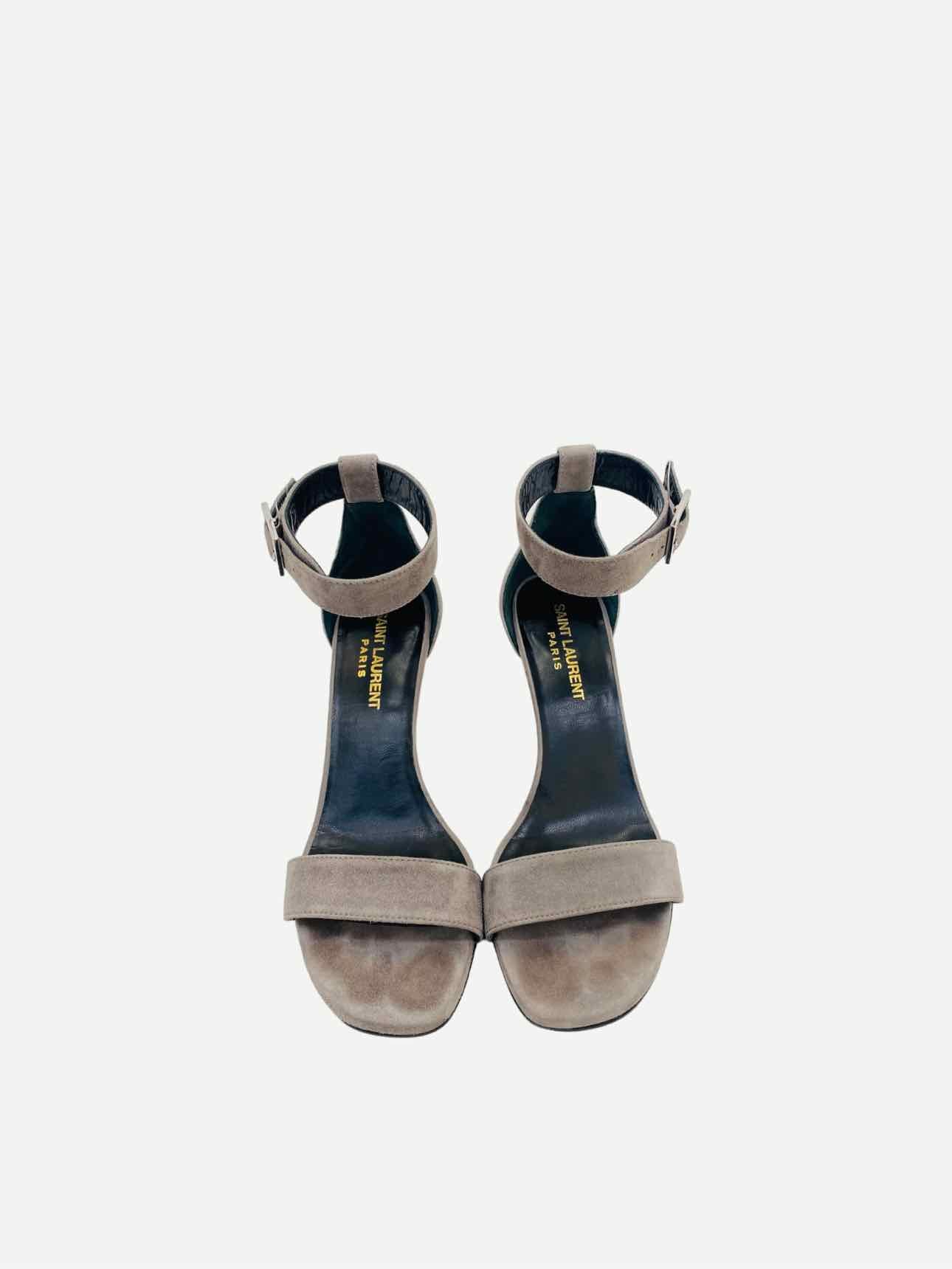 SAINT LAURENT Grey Size EU 35 Heeled Sandals