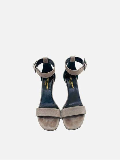 SAINT LAURENT Grey Size EU 35 Heeled Sandals