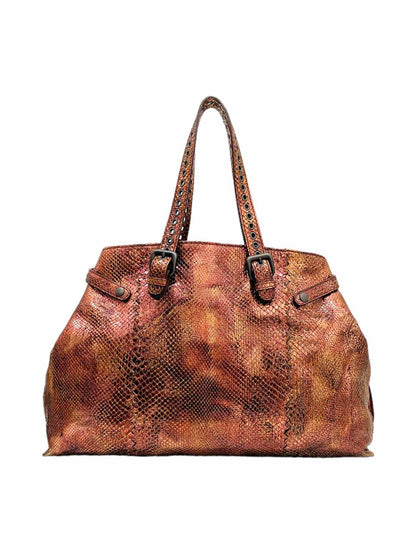 BOTTEGA VENETA Shopper Metallic Rust Tote Bag