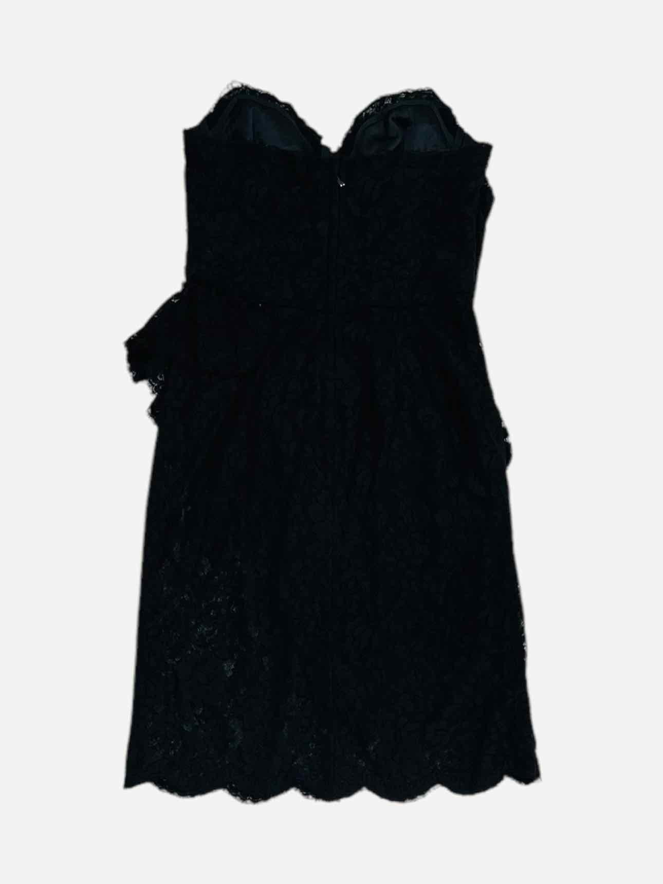 DOLCE & GABBANA Black Lace Size US 14 Knee Length Dress