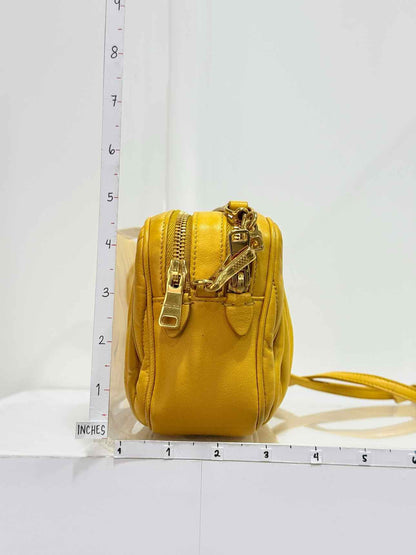 MIU MIU Double Zip Yellow Crossbody
