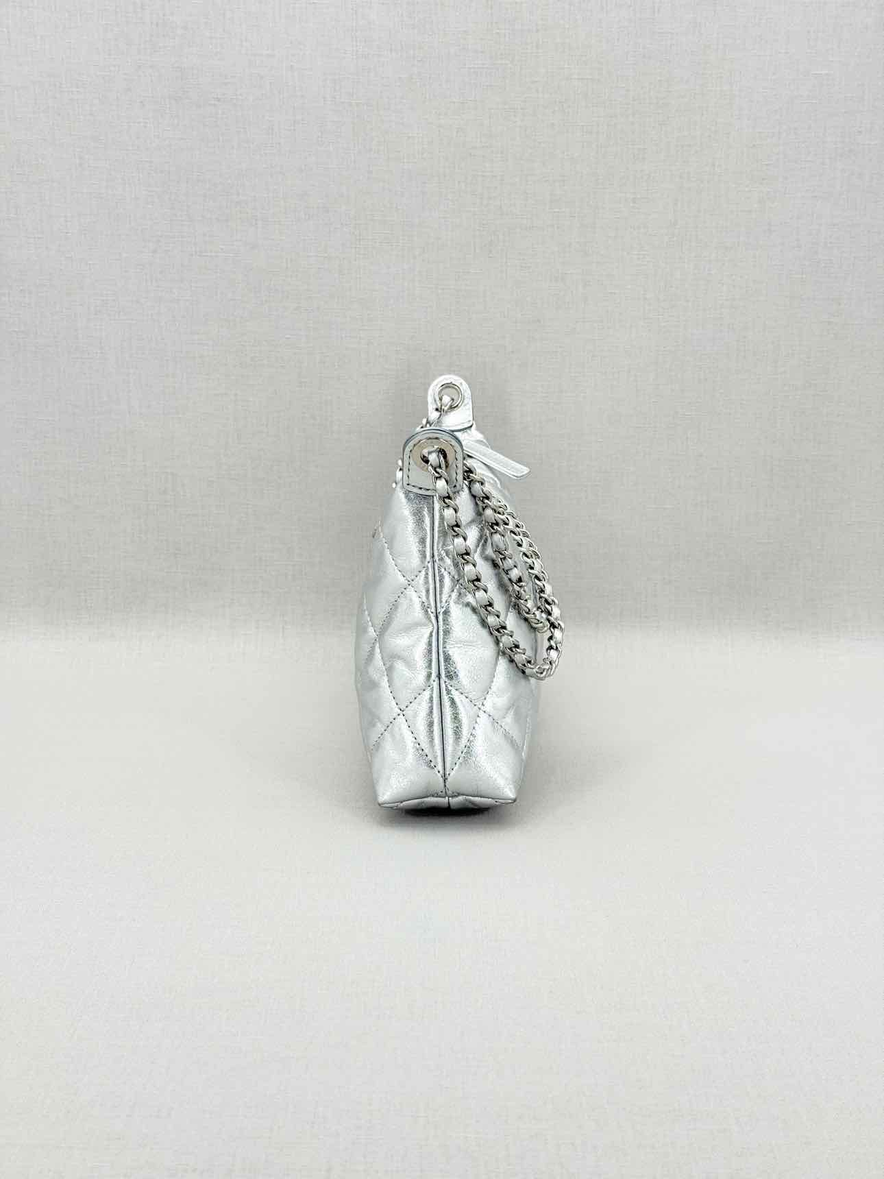 CHANEL Metallic Silver Hobo bag