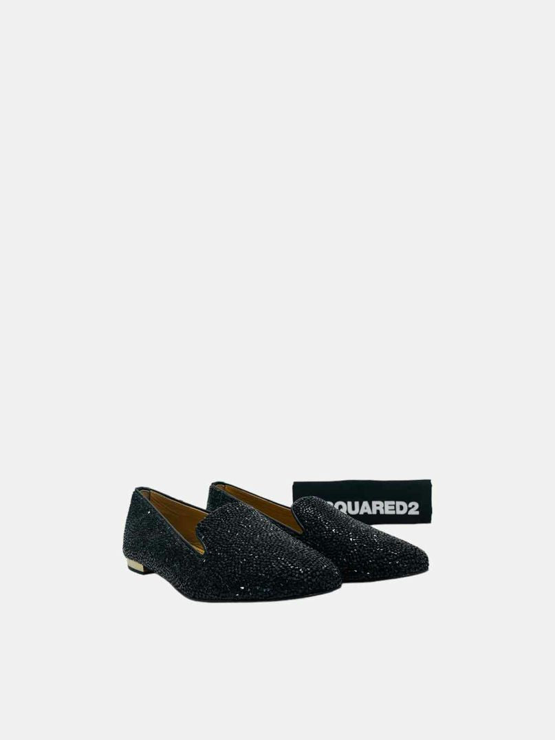 DSQUARED2 Black Size EU 38 Smoking Slippers