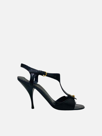 YVES SAINT LAURENT Bora Black Heeled Sandals 37