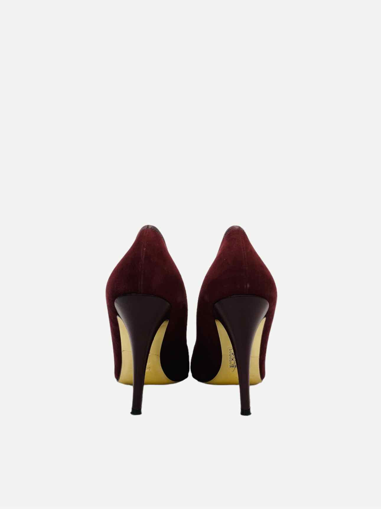 GINA Bow Burgundy Pumps 39.5