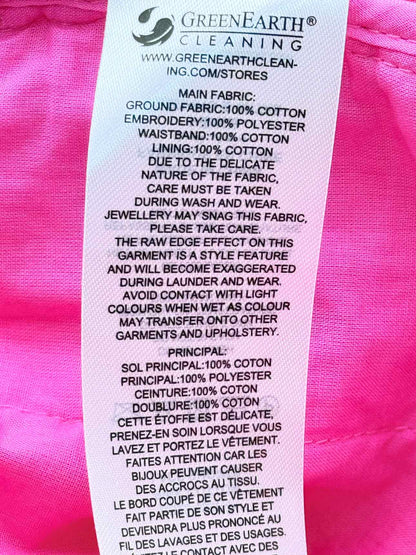 SELF-PORTRAIT Scalloped Hem Pink Lace Size US 4 Shorts