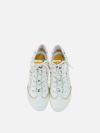 LOUIS VUITTON White Multicolor Monogram Sneakers