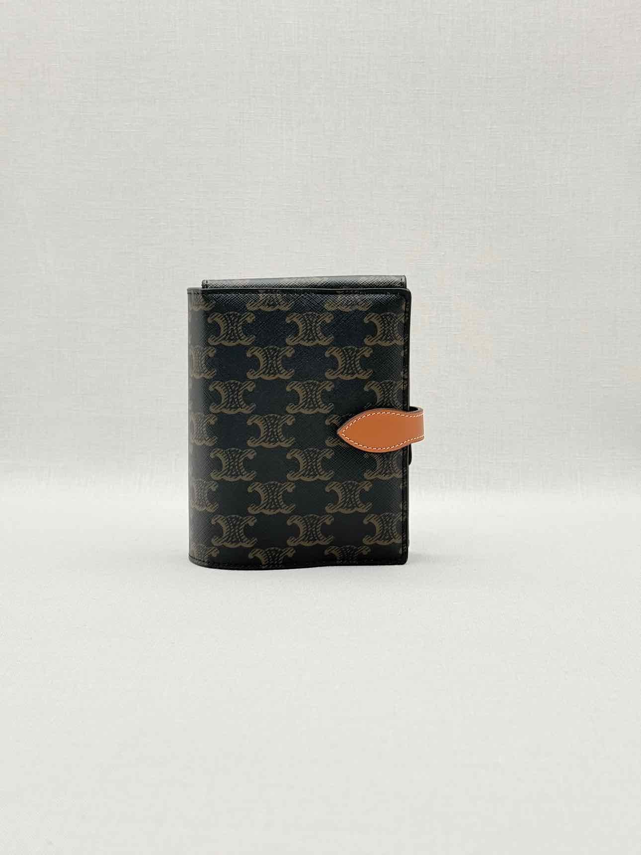 CELINE Triomphe Black & Tan Travel Kit