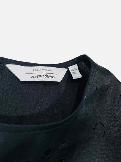 & OTHER STORIES Long Sleeve Black Size US 2 Short Dress