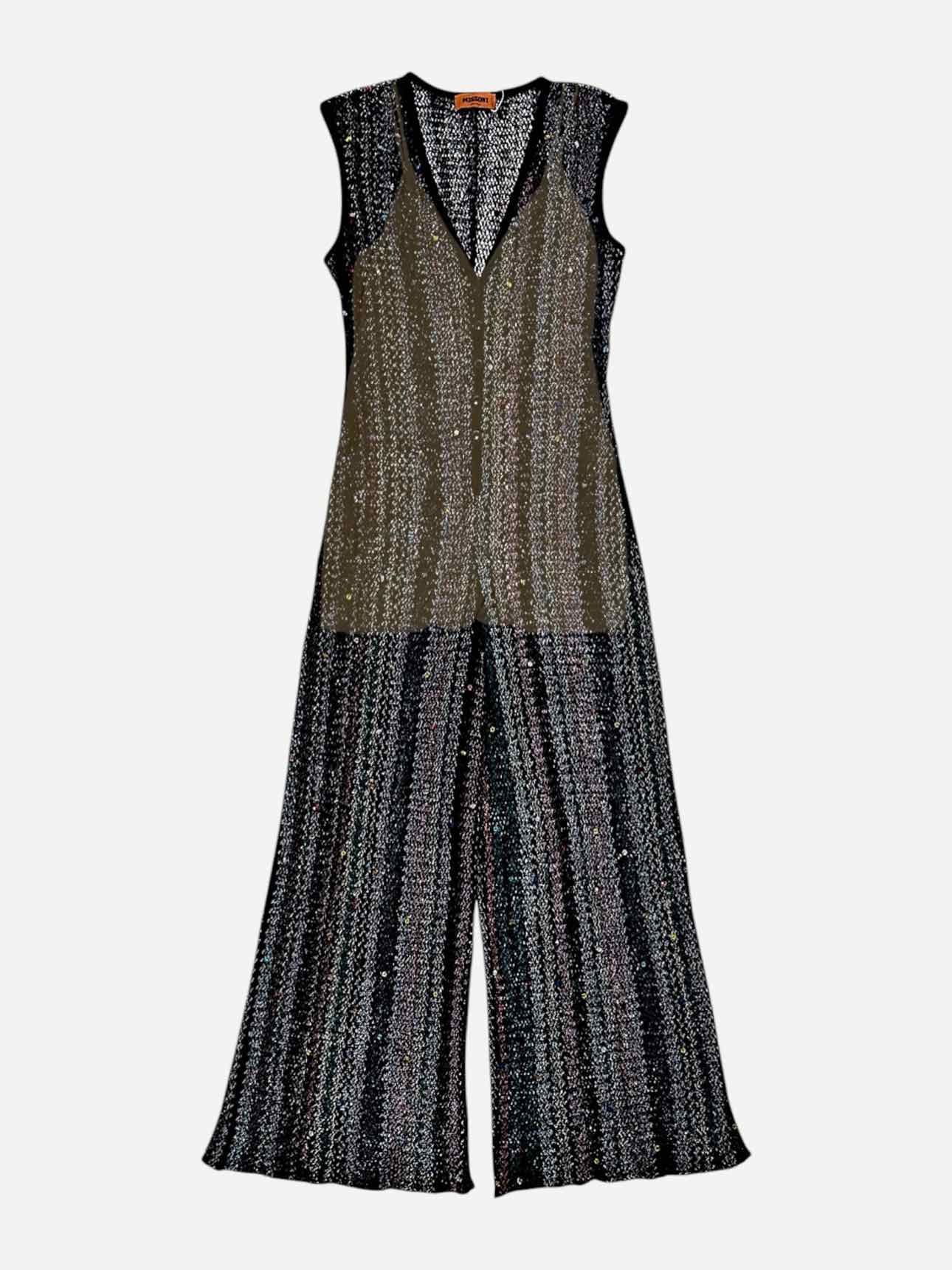 MISSONI Knit Black Multicolor Jumpsuit