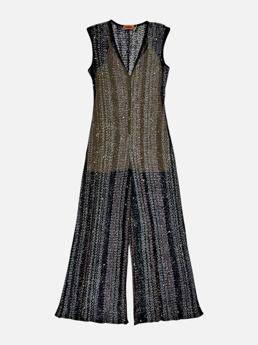 MISSONI Knit Black Multicolor Jumpsuit