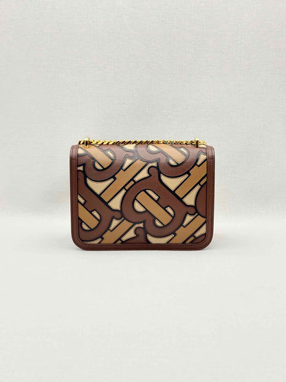 BURBERRY TB Flap Brown Multicolor Monogram Shoulder Bag