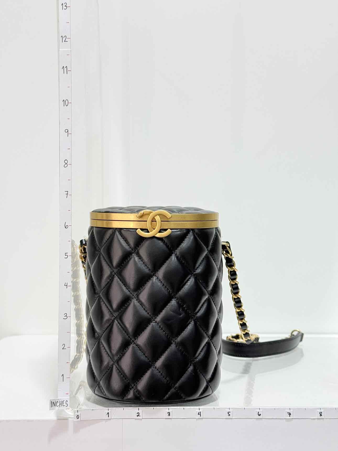 CHANEL Crown Box Black Quilted Vanity Case