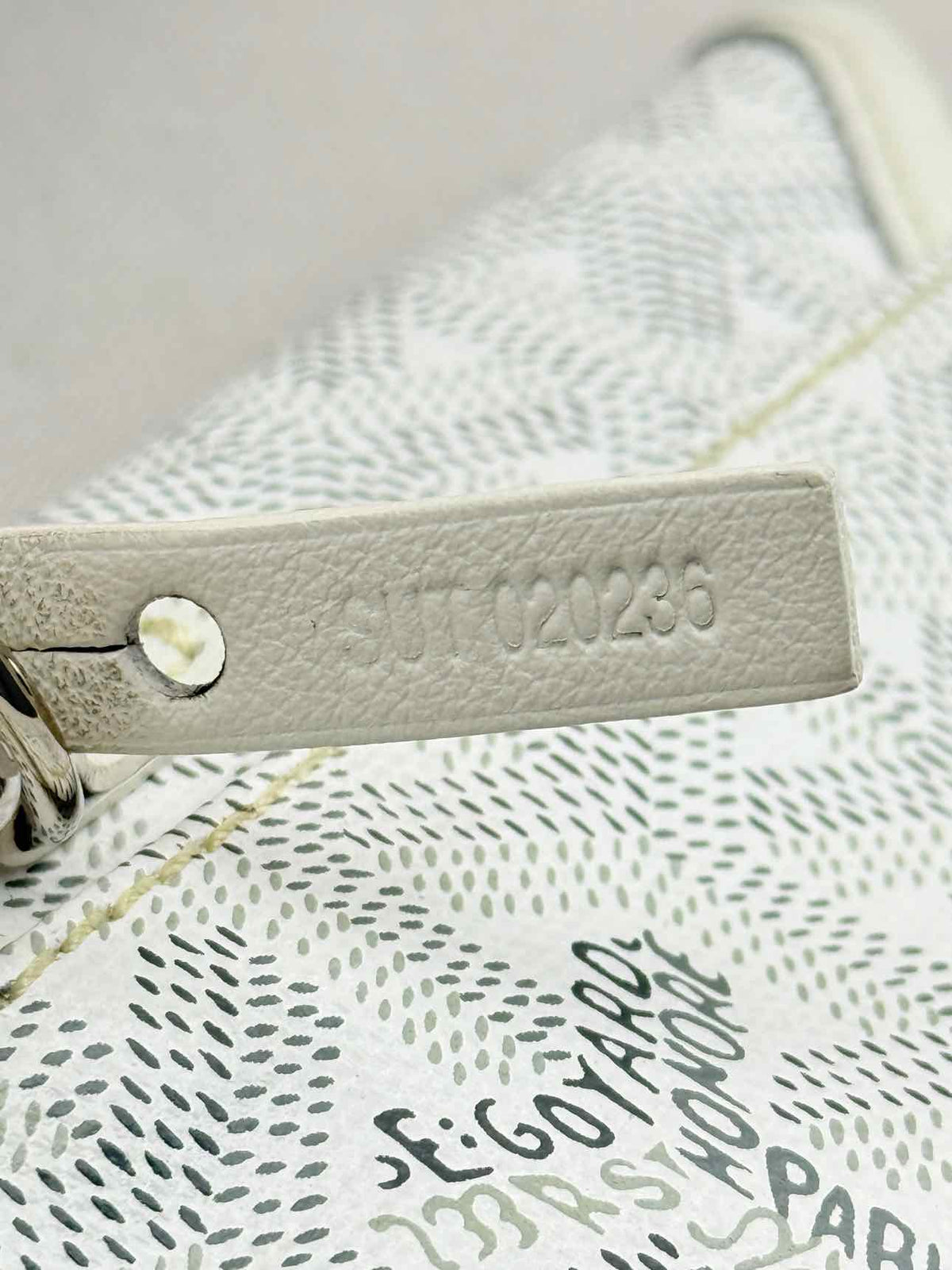 GOYARD Anjou White & Grey Goryardine Tote Bag