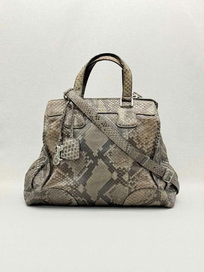 CELINE Vintage Brown & Grey Top Handle